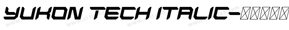 Yukon Tech Italic字体转换